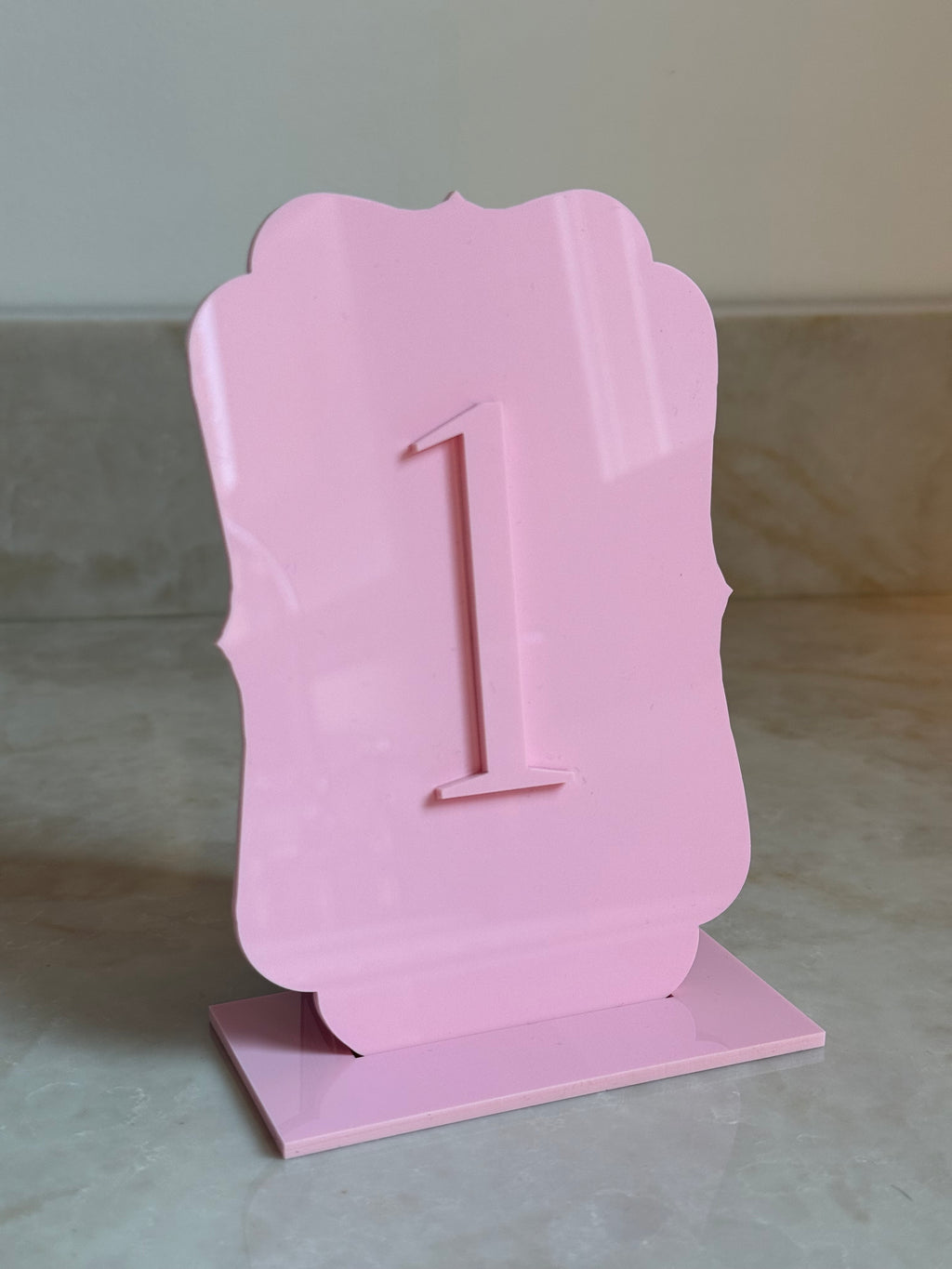 Antique Pink Table Number Event Rental