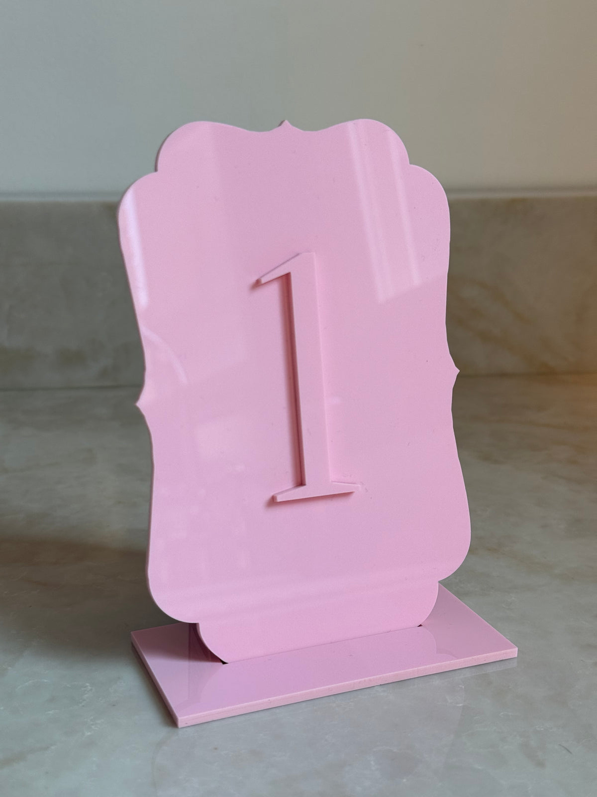 Antique Pink Table Number Event Rental