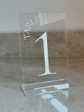 Clear Acrylic Table Number Event Rental